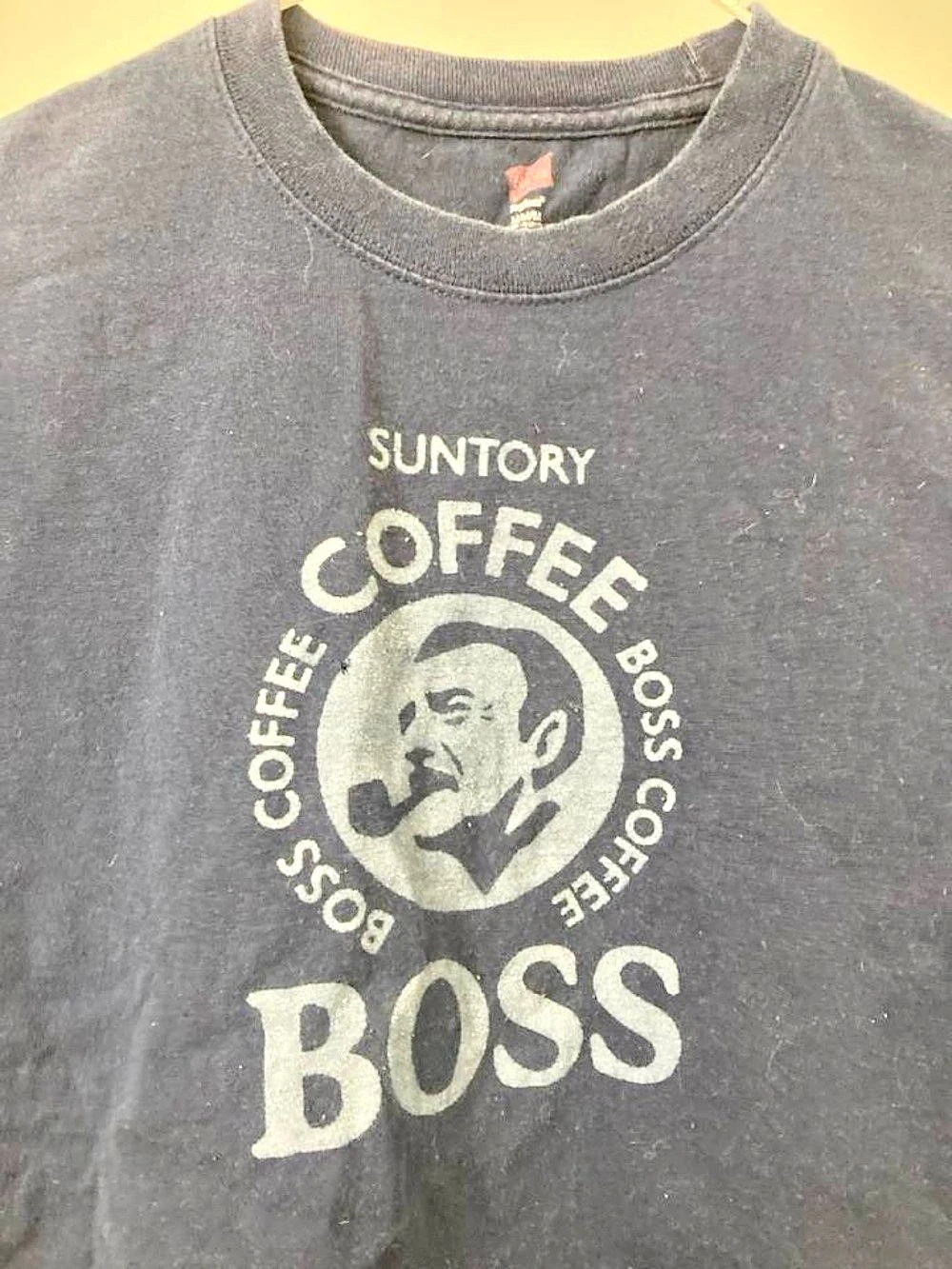 Suntory Boss Coffee Promotional Graphic T-Shirt Blue